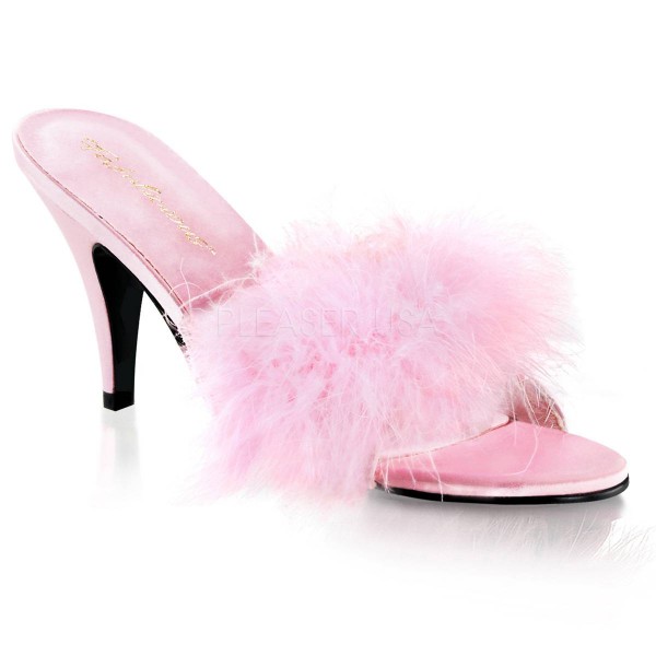 AMOUR 03 ° Damen Sandalette ° Pink Satin ° Fabulicious