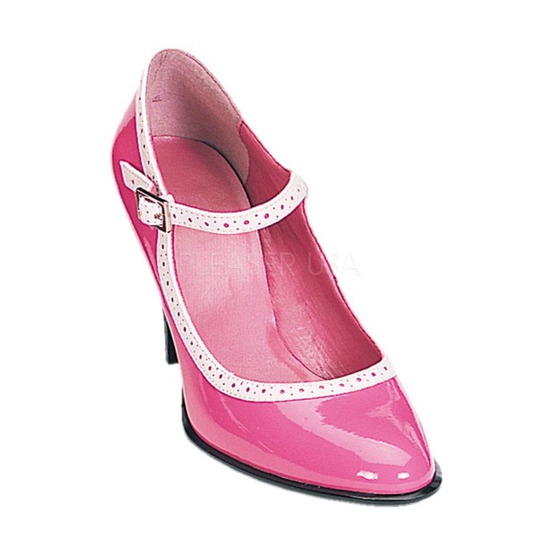 DemoniaCult BETTY 01 Damen Sandalette Pink Weiß Glänzend