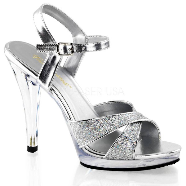 FLAIR 419(G) ° Damen Sandalette ° Silber Glitter ° Fabulicious