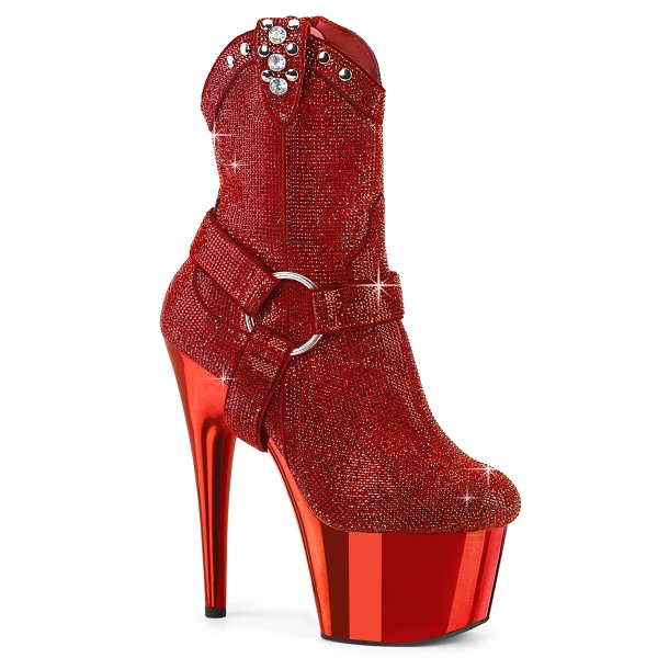 ADORE-1029CHRS ° Stiefel ° Rot Strass ° Plateau ° Pleaser