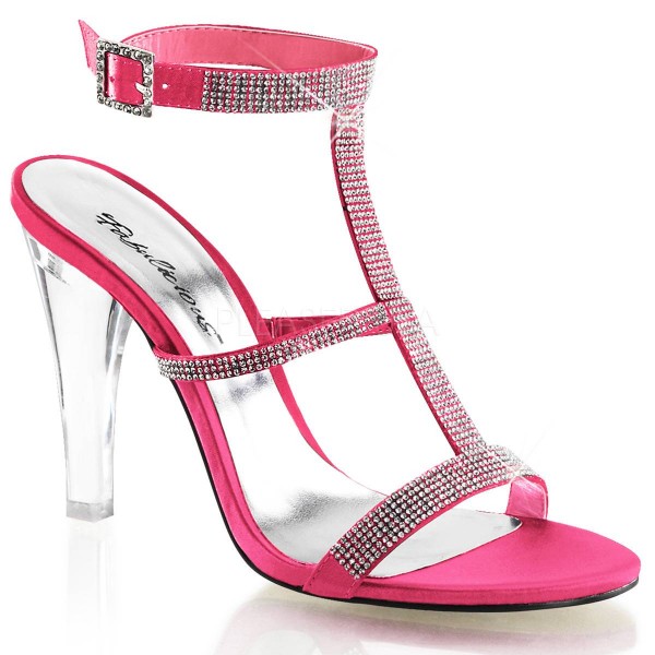 CLEARLY 418 ° Damen Sandalette ° Pink Satin ° Fabulicious