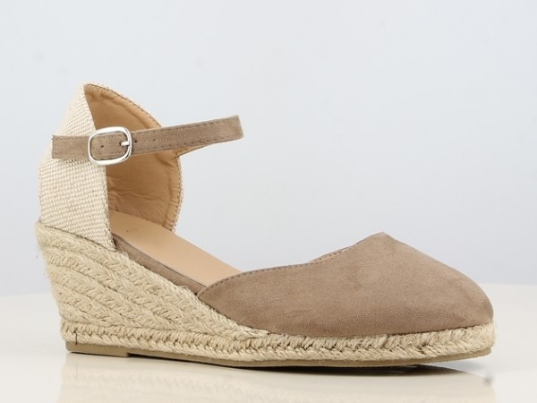 Peachyboo ° Ankle Strap Wedge Sandale ° Taupe