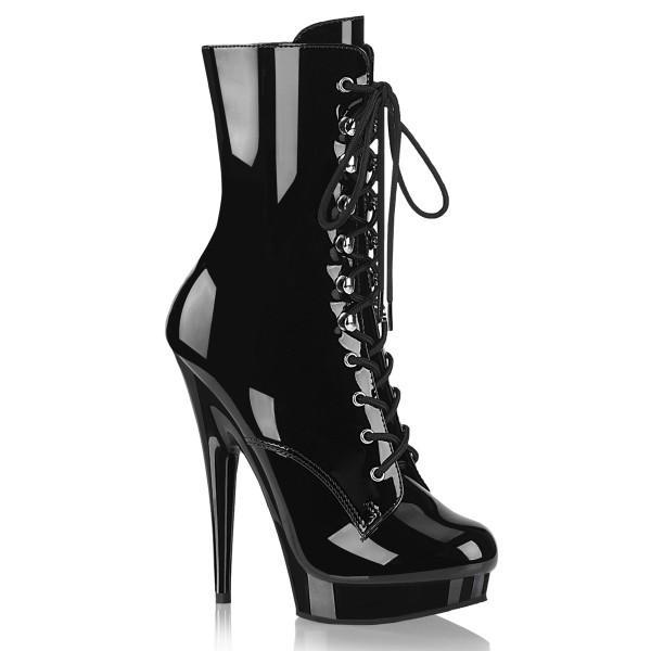 SULTRY-1020 ° Stiefel ° Schwarz Lack Patent ° ° Fabulicious