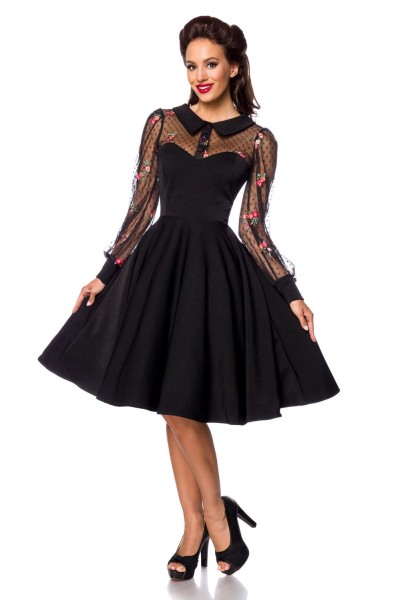 Belsira Vintage-Kleid in schwarz-bunt