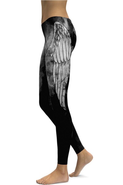Ocultica winged Leggings in schwarz