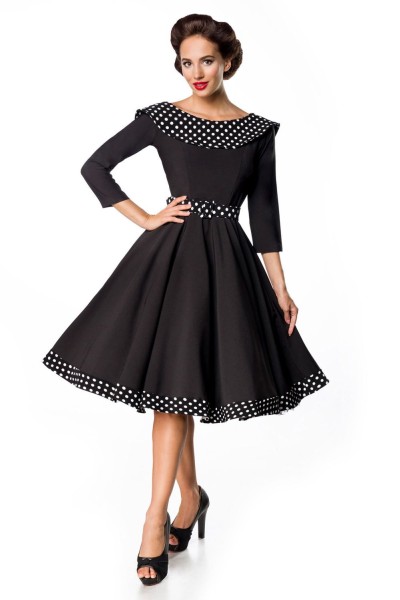 Belsira Belsira Premium Swing-Kleid in schwarz-weiß
