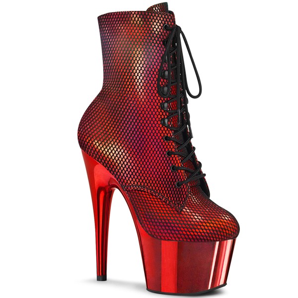 ADORE-1020HFN ° Stiefel ° Rot Holo ° Plateau ° Pleaser