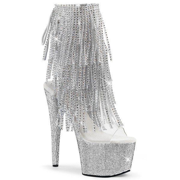 BEJEWELED-1017RSF-7 ° Stiefel ° Transparent ° Plateau ° Pleaser