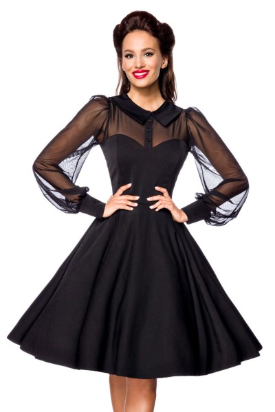 Belsira Vintage-Kleid in schwarz